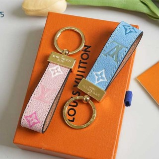 루* 금장 모노그램 키 홀더