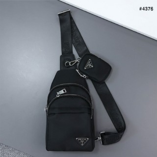 프* 리나일론 레더 멀티포켓 슬링백