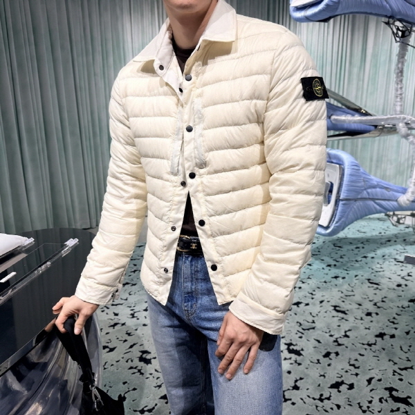 덕다운 디테일 셔츠패딩